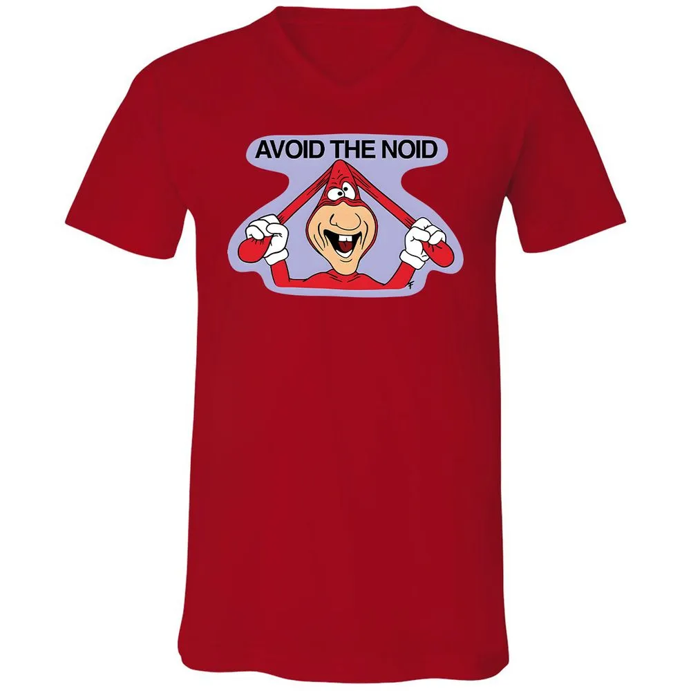 Unisex V-Neck T-Shirt - X6ZQWS5R - Red - 3