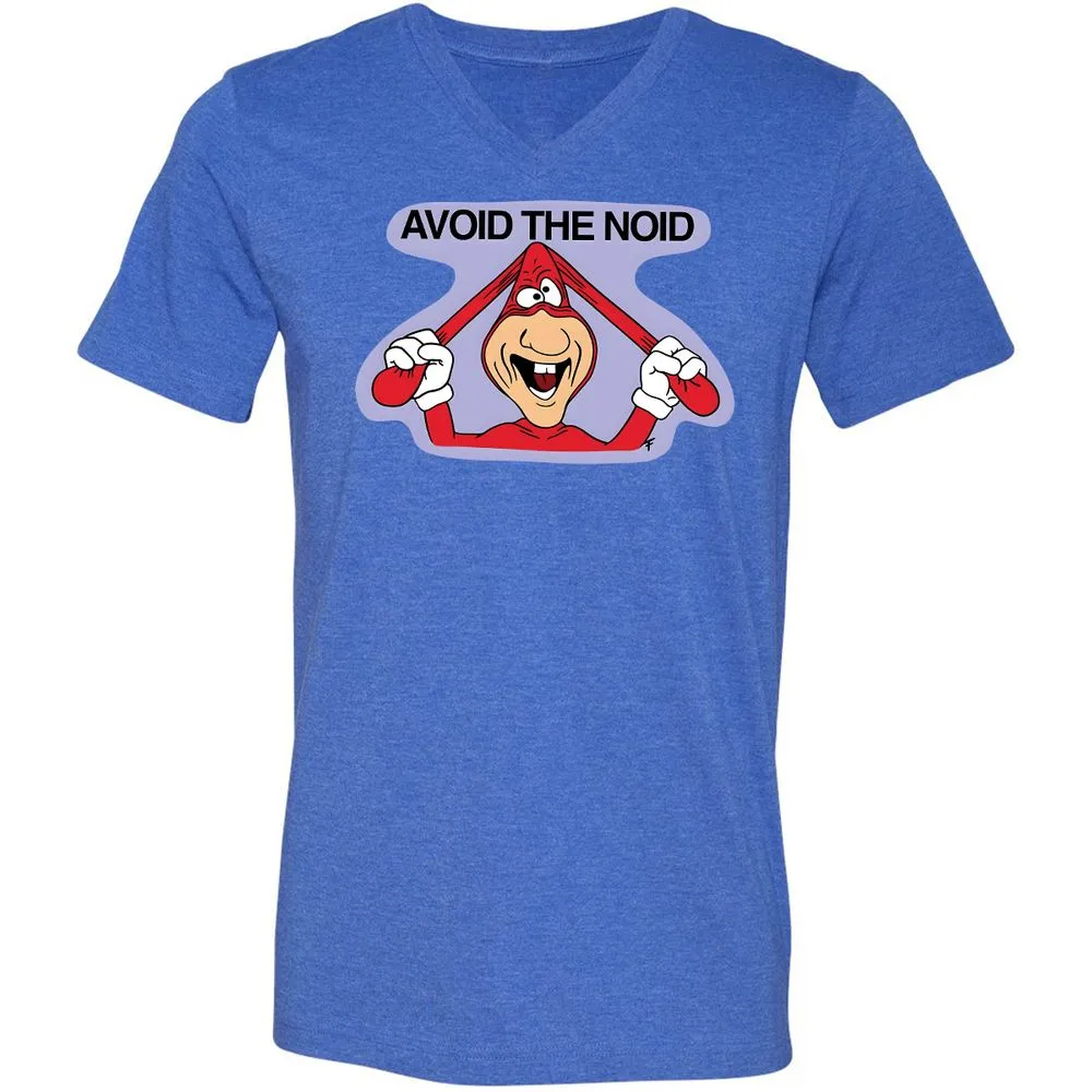 Unisex V-Neck T-Shirt - X6ZQWS5R - Heather True Royal - 14