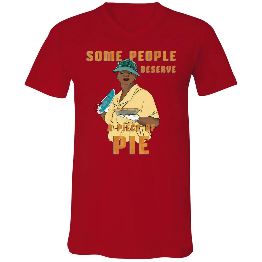 Unisex V-Neck T-Shirt - BX4E7P5U - Red - 3