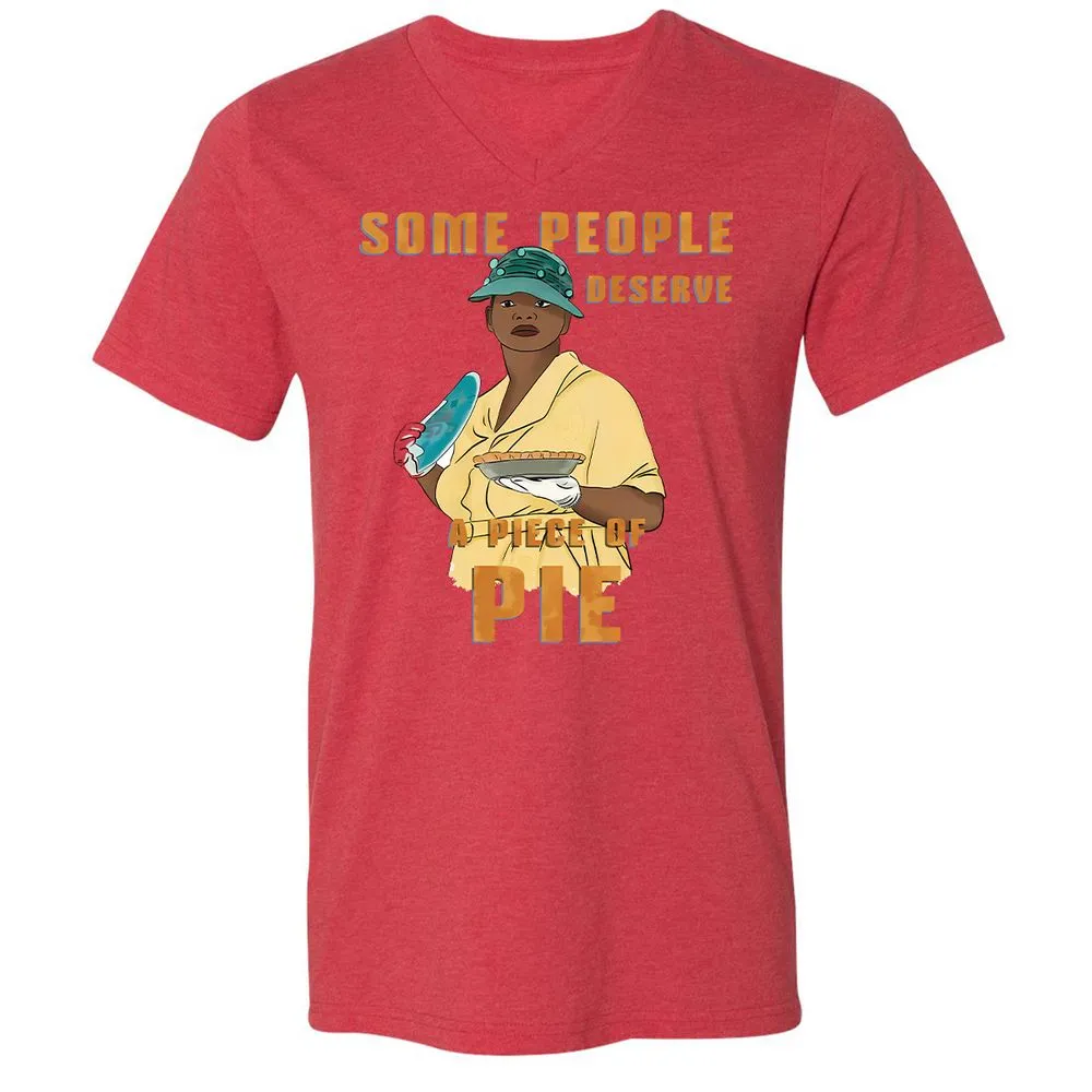 Unisex V-Neck T-Shirt - BX4E7P5U - Heather Red - 5