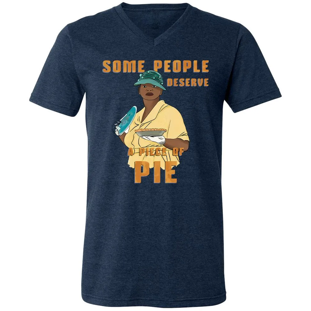 Unisex V-Neck T-Shirt - BX4E7P5U - Heather Navy - 15