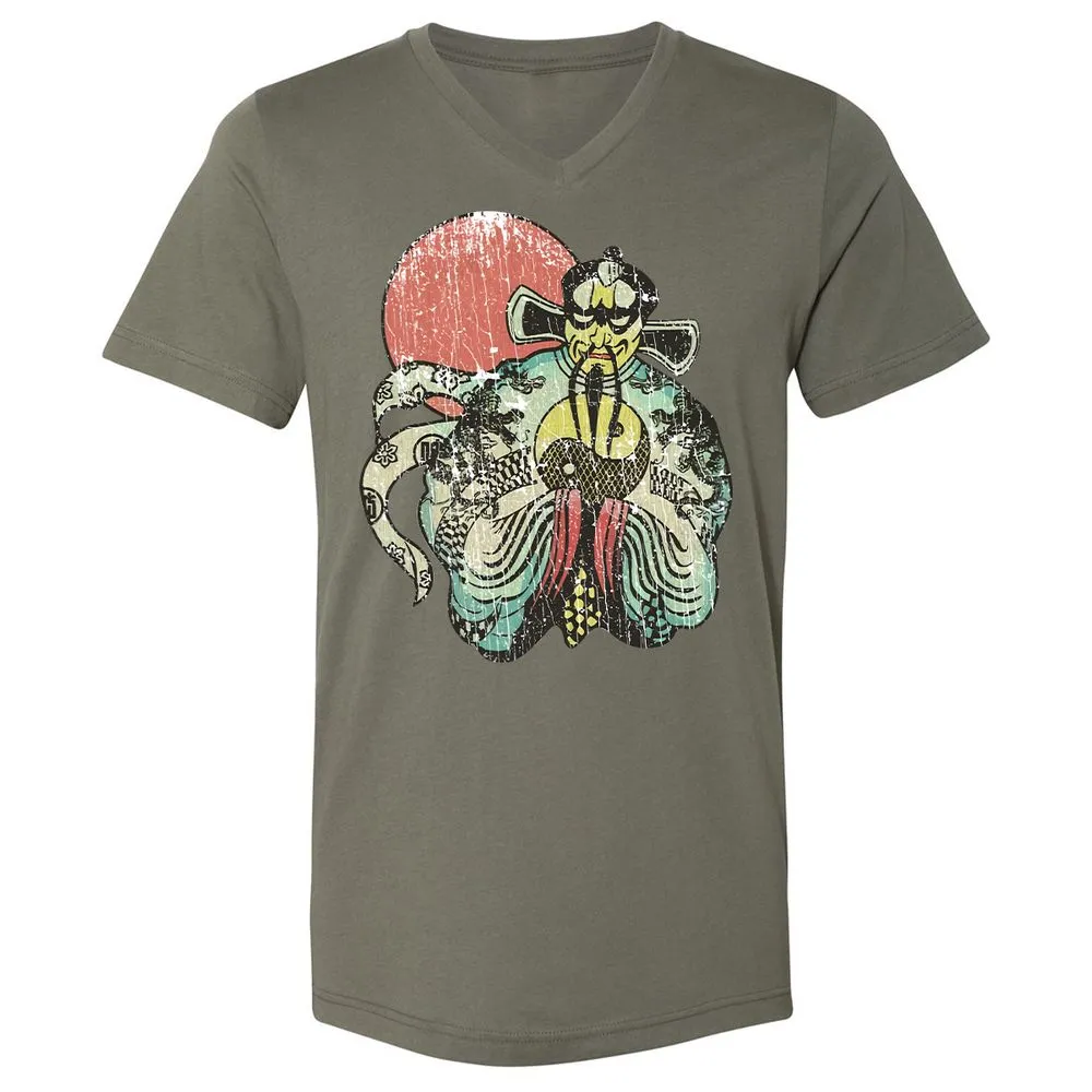 Unisex V-Neck T-Shirt - R569RVSG - Military Green - 10