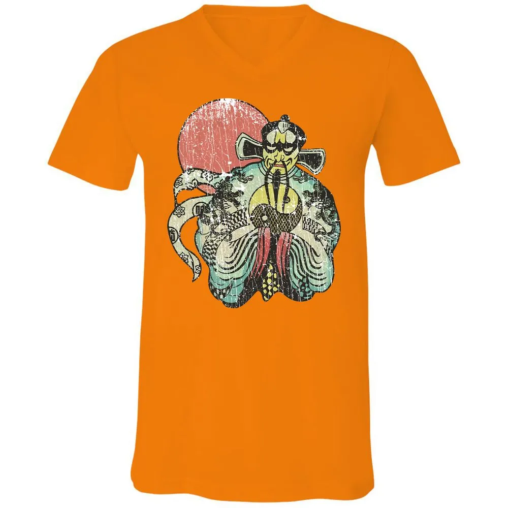 Unisex V-Neck T-Shirt - R569RVSG - Orange - 11