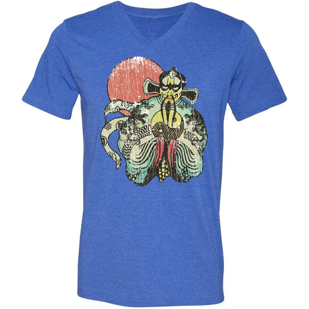 Unisex V-Neck T-Shirt - R569RVSG - Heather True Royal - 14