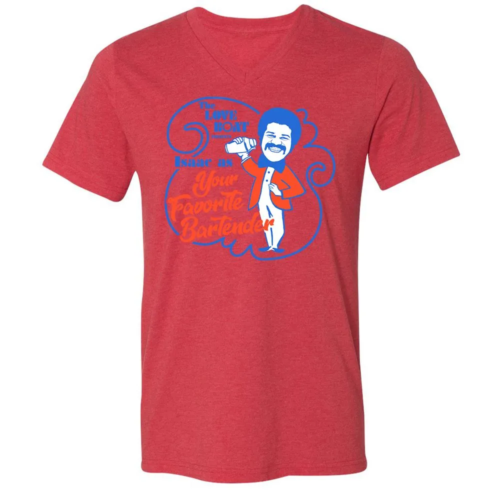 Unisex V-Neck T-Shirt - ETLFJUB6 - Heather Red - 5