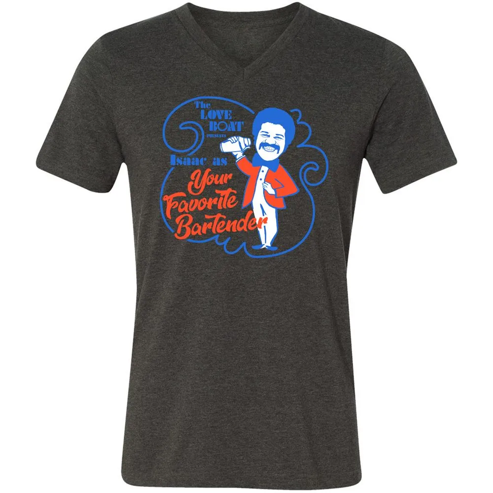 Unisex V-Neck T-Shirt - ETLFJUB6 - Dark Grey Heather - 8