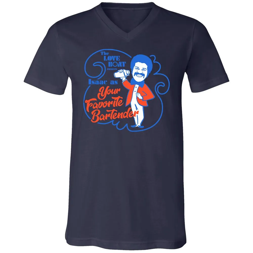 Unisex V-Neck T-Shirt - ETLFJUB6 - Navy - 9