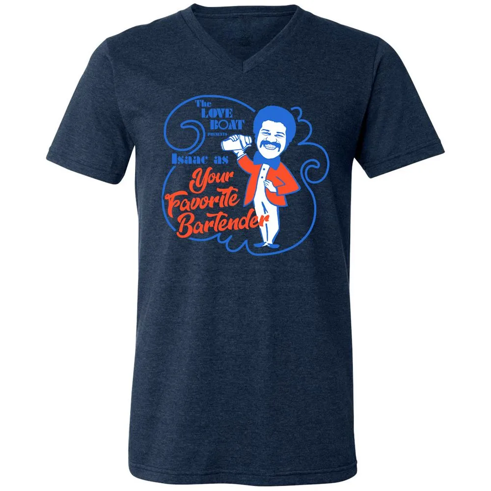Unisex V-Neck T-Shirt - ETLFJUB6 - Heather Navy - 15