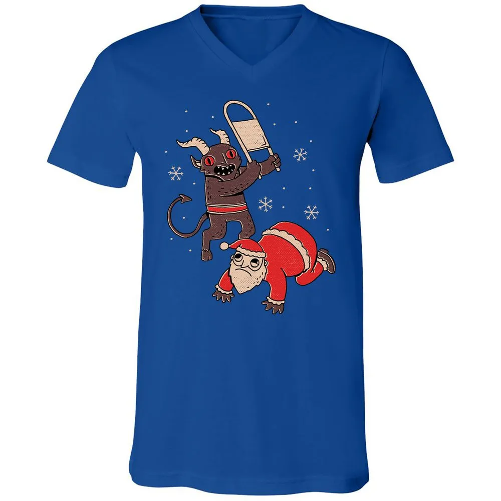 Unisex V-Neck T-Shirt - BXFVMWWF - True Royal - 4