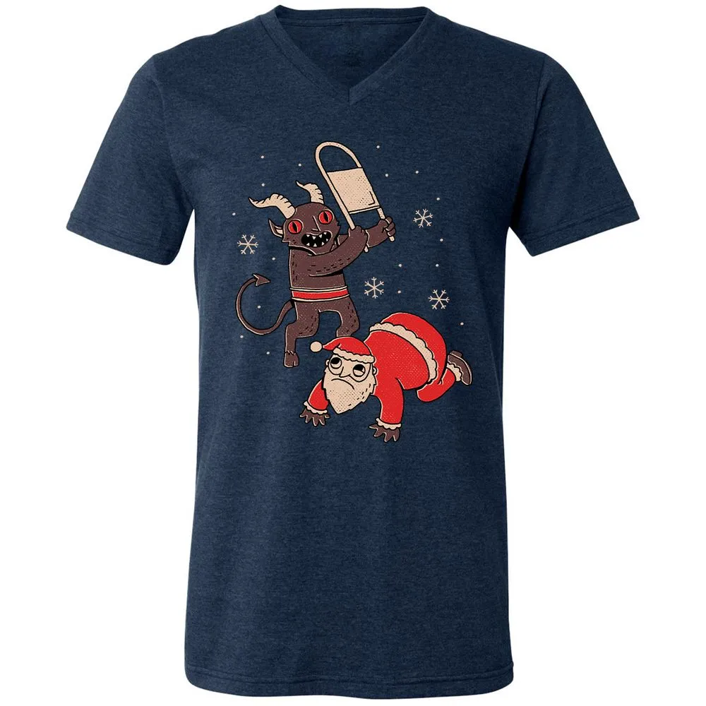Unisex V-Neck T-Shirt - BXFVMWWF - Heather Navy - 15
