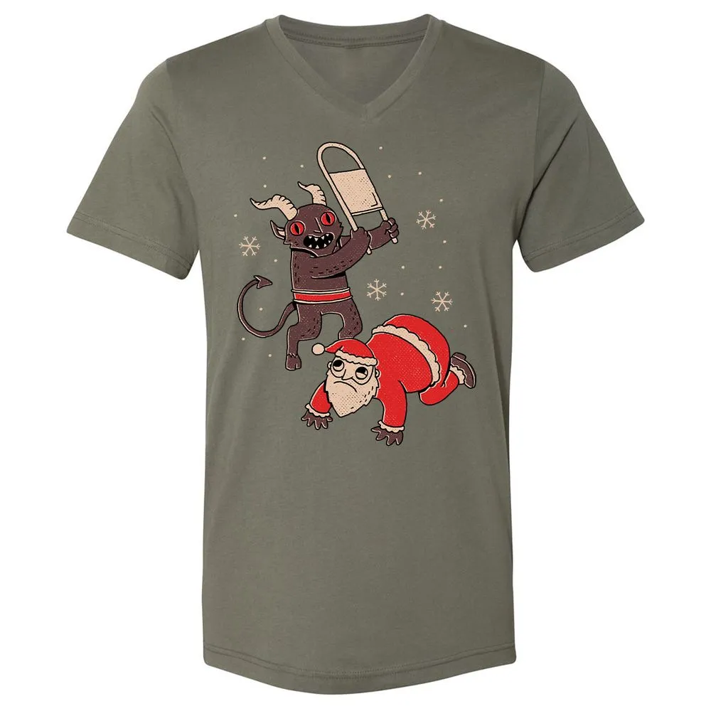 Unisex V-Neck T-Shirt - BXFVMWWF - Military Green - 10