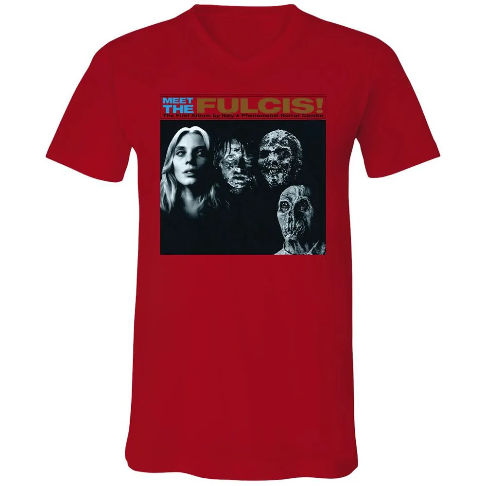 Unisex V-Neck T-Shirt - J26RGWF9 - Red - 3