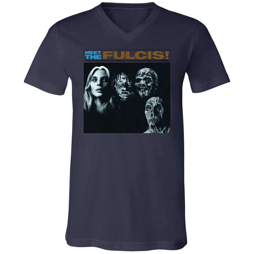 Unisex V-Neck T-Shirt - J26RGWF9 - Navy - 9