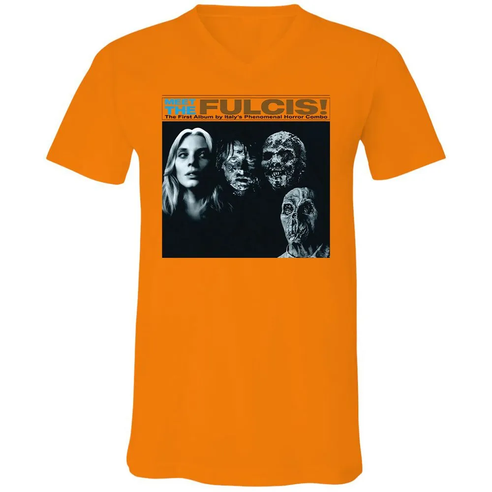 Unisex V-Neck T-Shirt - J26RGWF9 - Orange - 11
