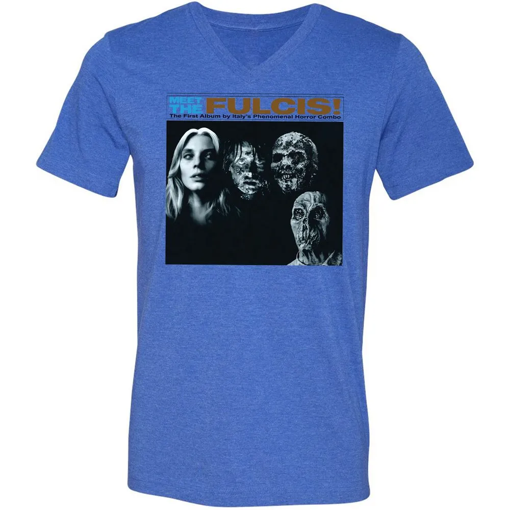 Unisex V-Neck T-Shirt - J26RGWF9 - Heather True Royal - 14