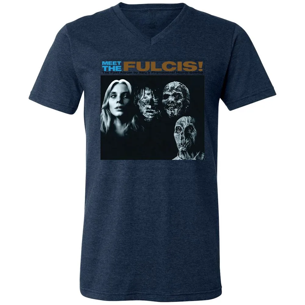 Unisex V-Neck T-Shirt - J26RGWF9 - Heather Navy - 15