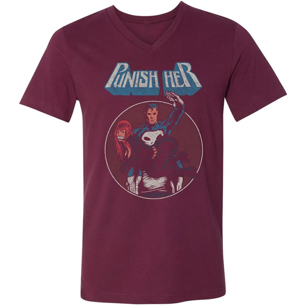 Unisex V-Neck T-Shirt - RTK27H64 - Maroon - 6