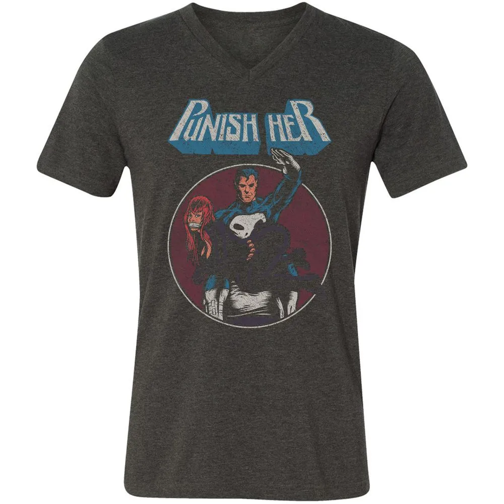 Unisex V-Neck T-Shirt - RTK27H64 - Dark Grey Heather - 8