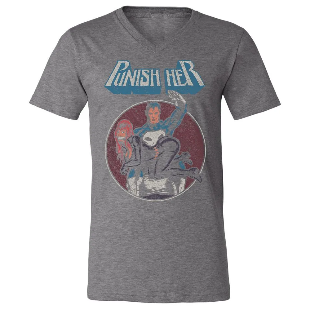 Unisex V-Neck T-Shirt - RTK27H64 - Deep Heather - 13