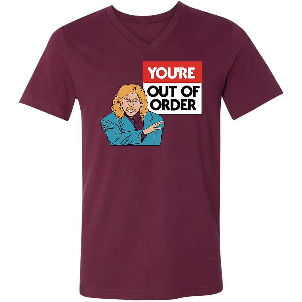 Unisex V-Neck T-Shirt - WUT31Q3H - Maroon - 6