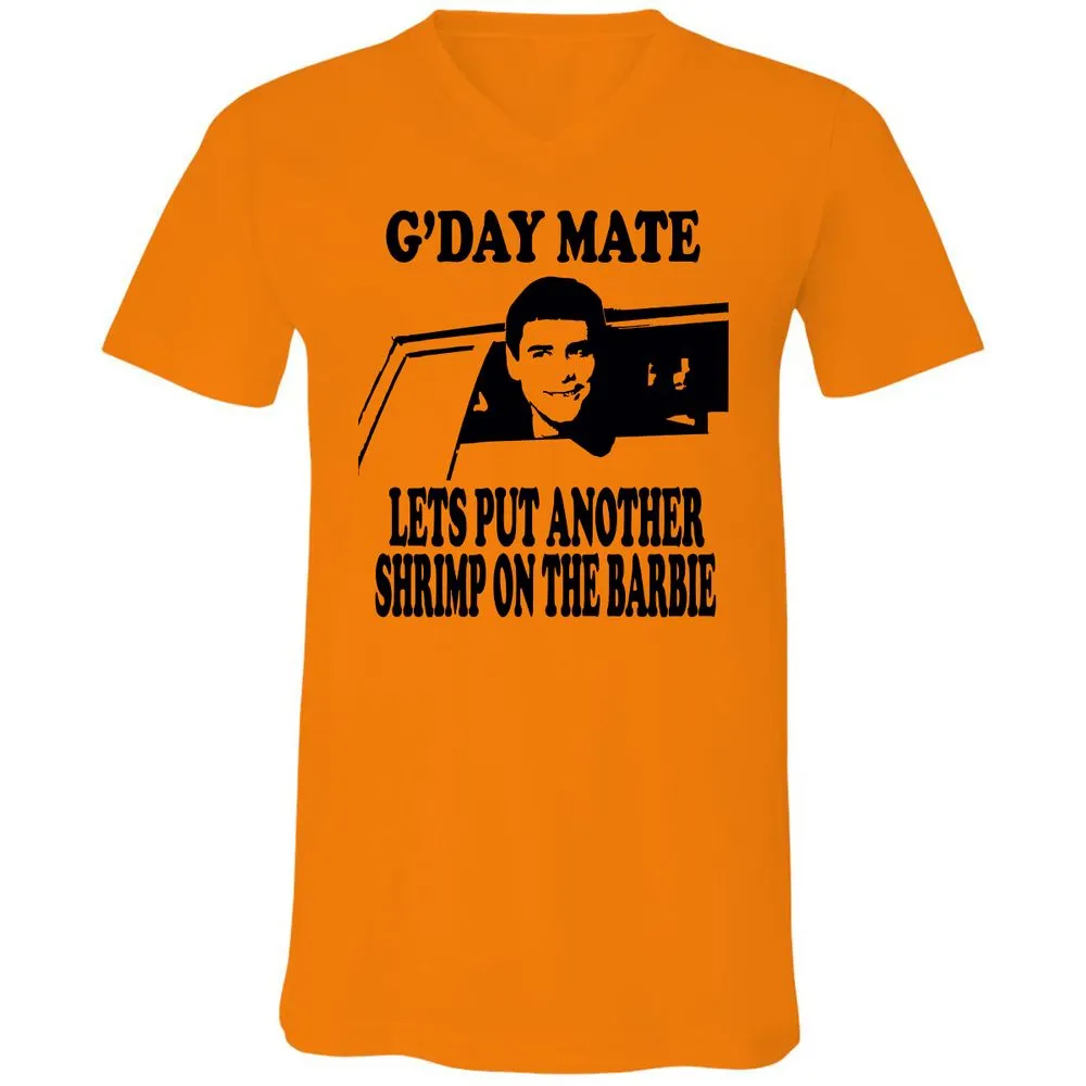 Unisex V-Neck T-Shirt - 4LD122VM - Orange - 11