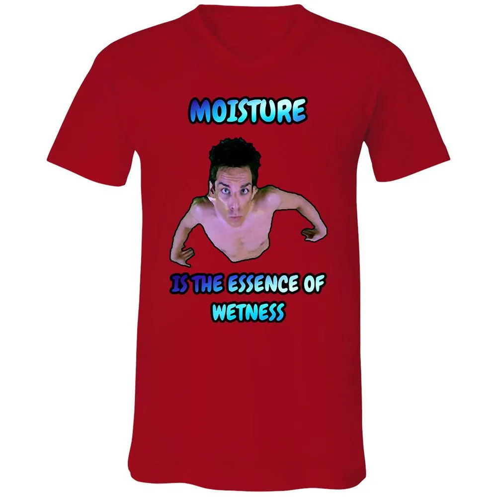 Unisex V-Neck T-Shirt - QHJ8X2E3 - Red - 3