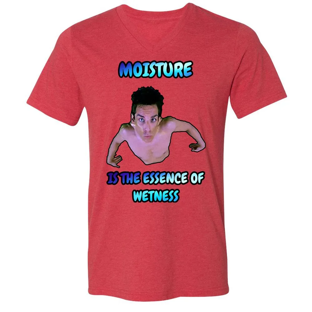 Unisex V-Neck T-Shirt - QHJ8X2E3 - Heather Red - 5