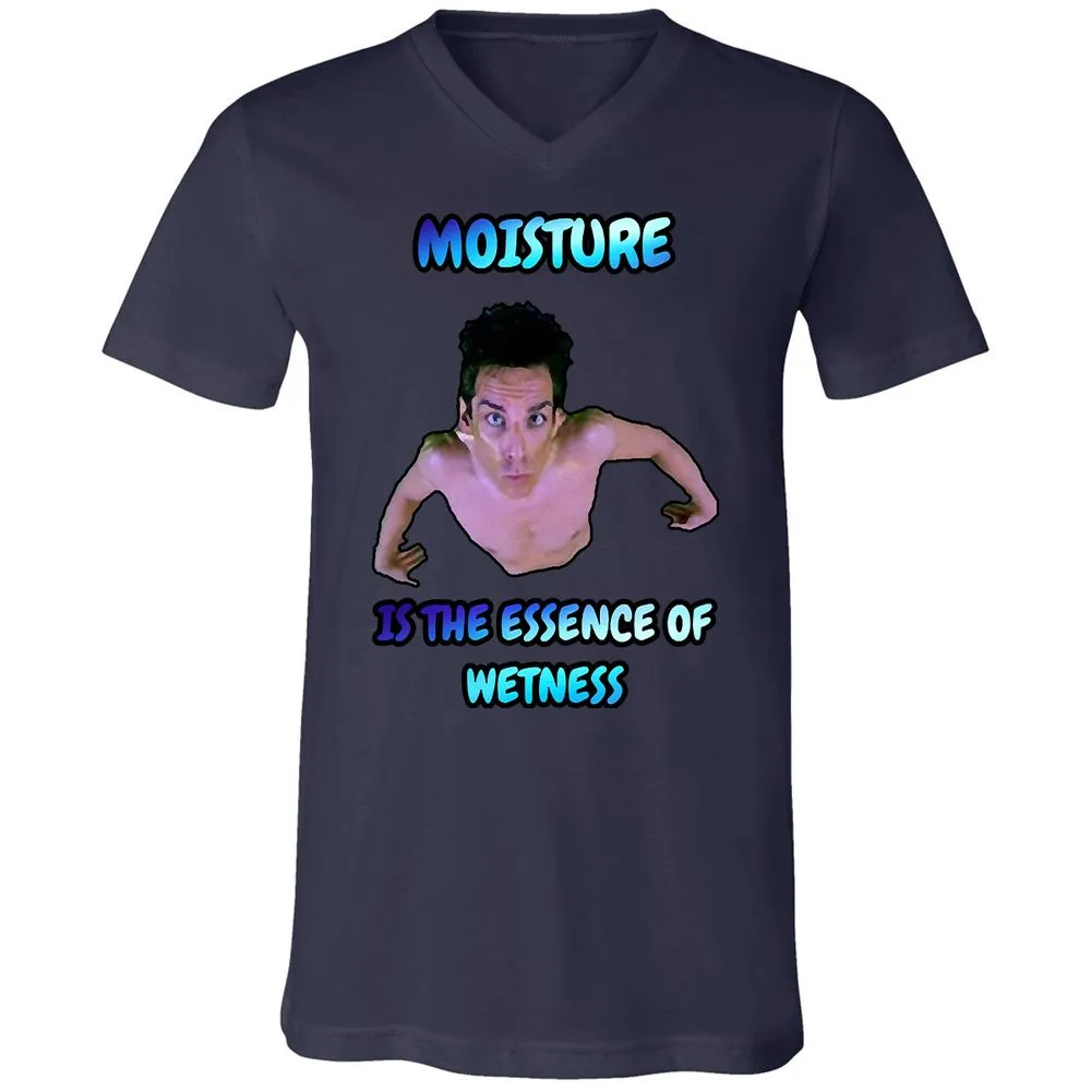 Unisex V-Neck T-Shirt - QHJ8X2E3 - Navy - 9