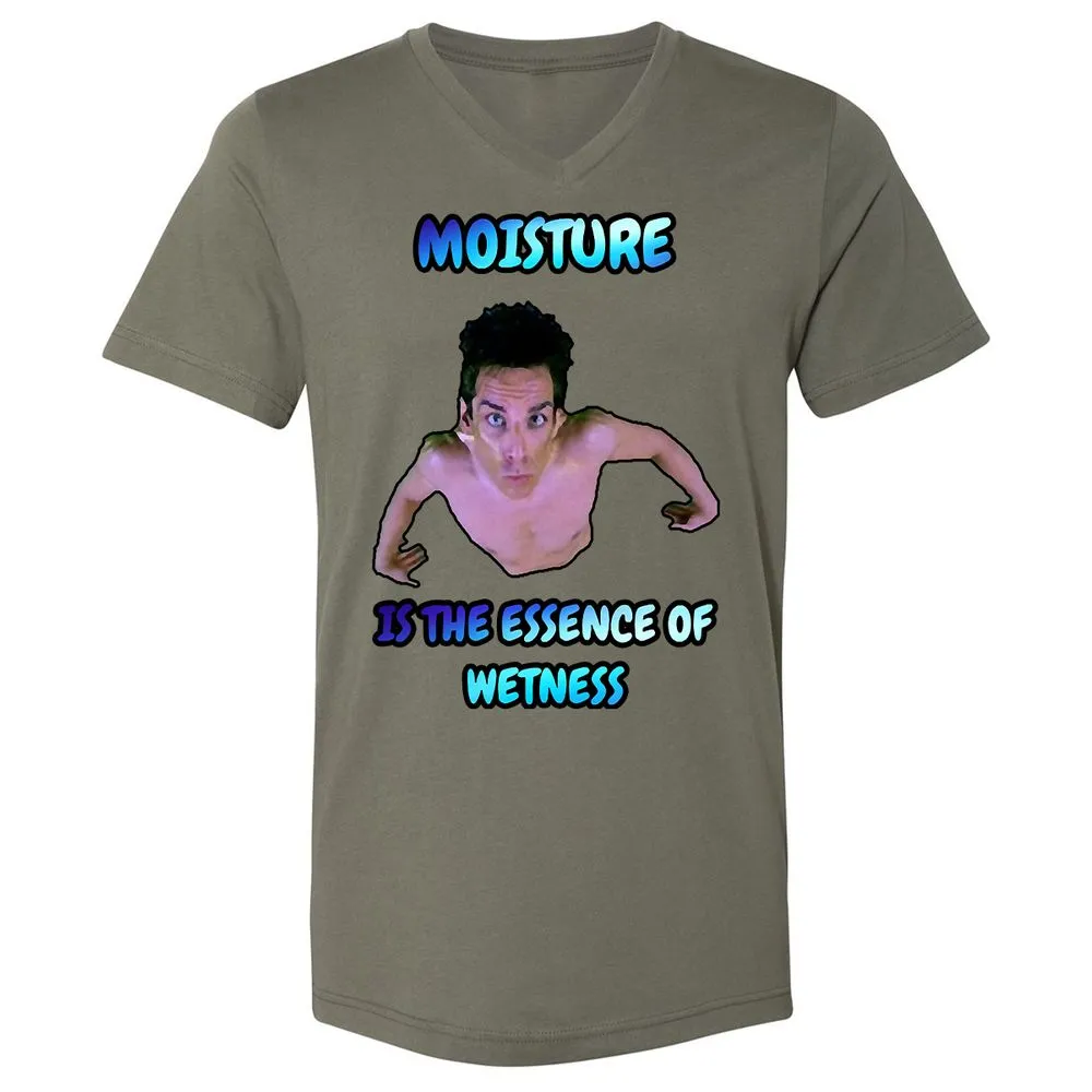 Unisex V-Neck T-Shirt - QHJ8X2E3 - Military Green - 10
