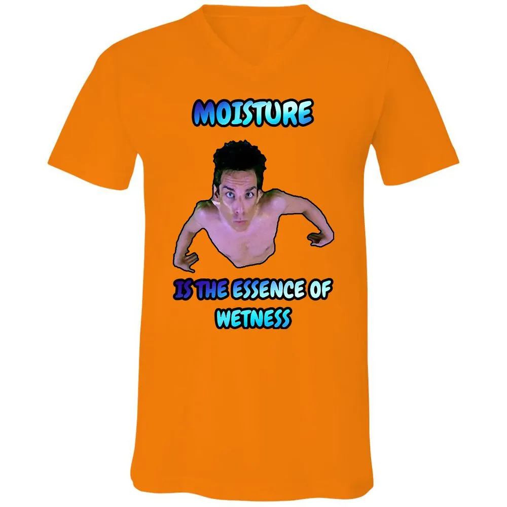 Unisex V-Neck T-Shirt - QHJ8X2E3 - Orange - 11