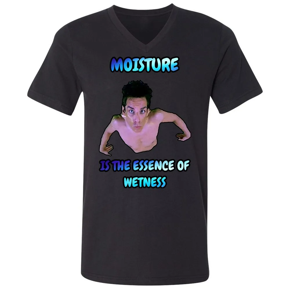 Unisex V-Neck T-Shirt - QHJ8X2E3 - Black - 16