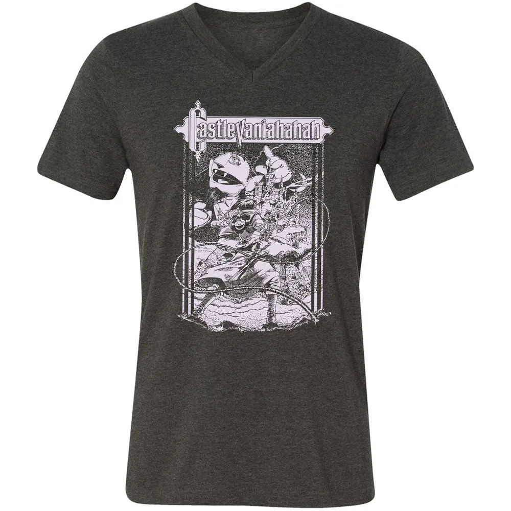 Unisex V-Neck T-Shirt - UL187RWZ - Dark Grey Heather - 8