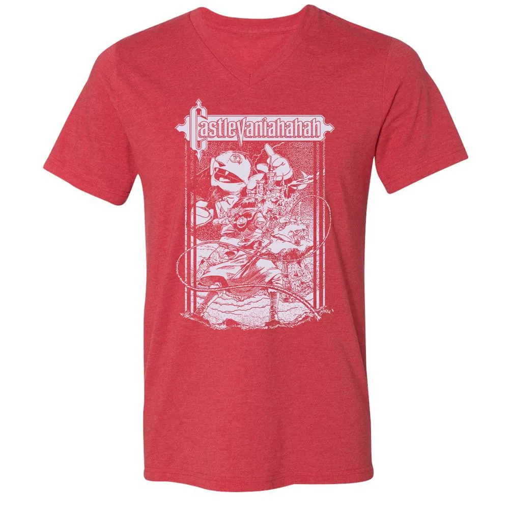 Unisex V-Neck T-Shirt - UL187RWZ - Heather Red - 16