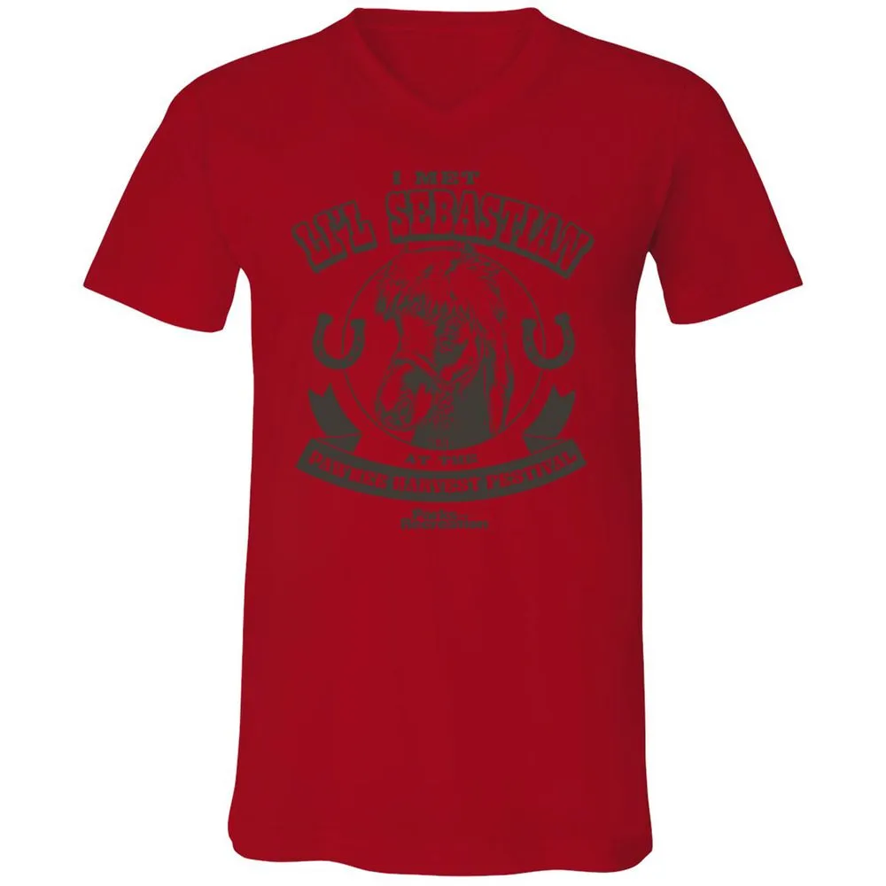 Unisex V-Neck T-Shirt - QMHL7322 - Red - 3