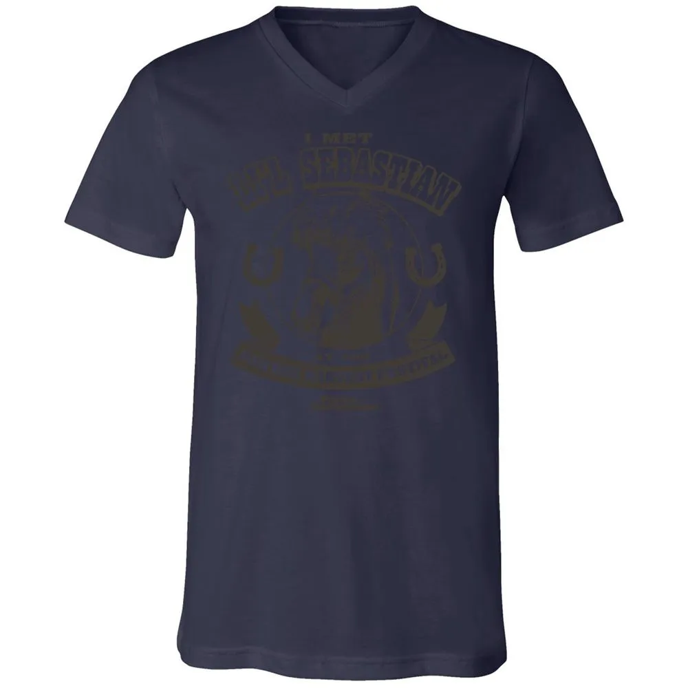 Unisex V-Neck T-Shirt - QMHL7322 - Navy - 9