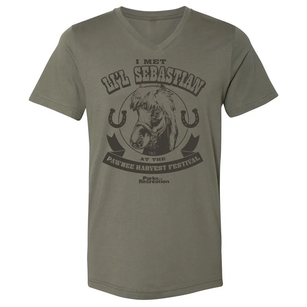 Unisex V-Neck T-Shirt - QMHL7322 - Military Green - 10