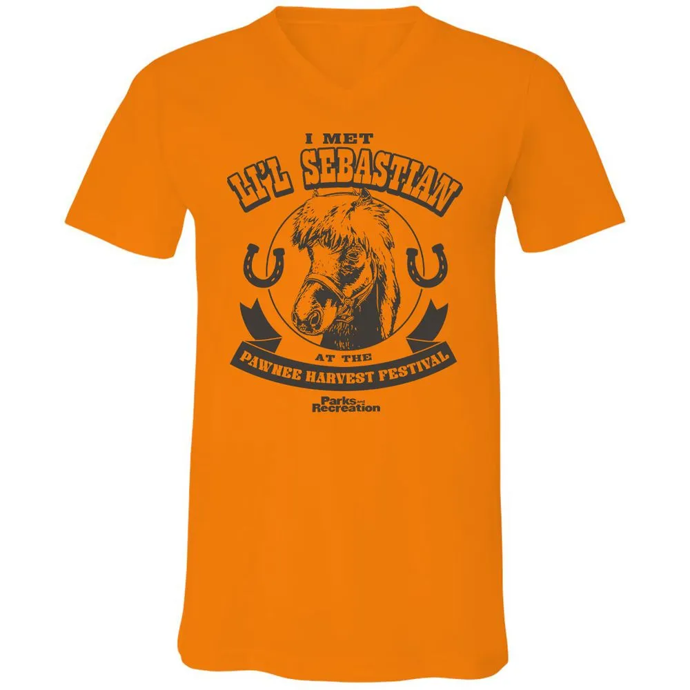 Unisex V-Neck T-Shirt - QMHL7322 - Orange - 11