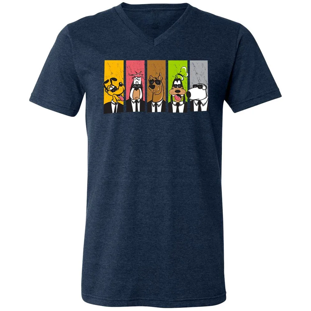 Unisex V-Neck T-Shirt - WE5EXC8M - Heather Navy - 15