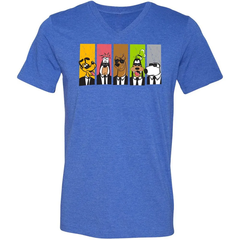 Unisex V-Neck T-Shirt - WE5EXC8M - Heather True Royal - 14