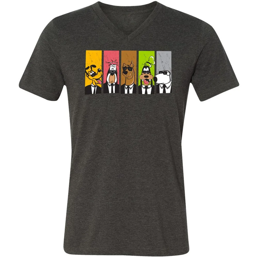 Unisex V-Neck T-Shirt - WE5EXC8M - Dark Grey Heather - 8