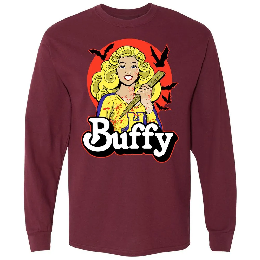 Long Sleeve T-Shirt - 9HU9FTLQ - Maroon - 11