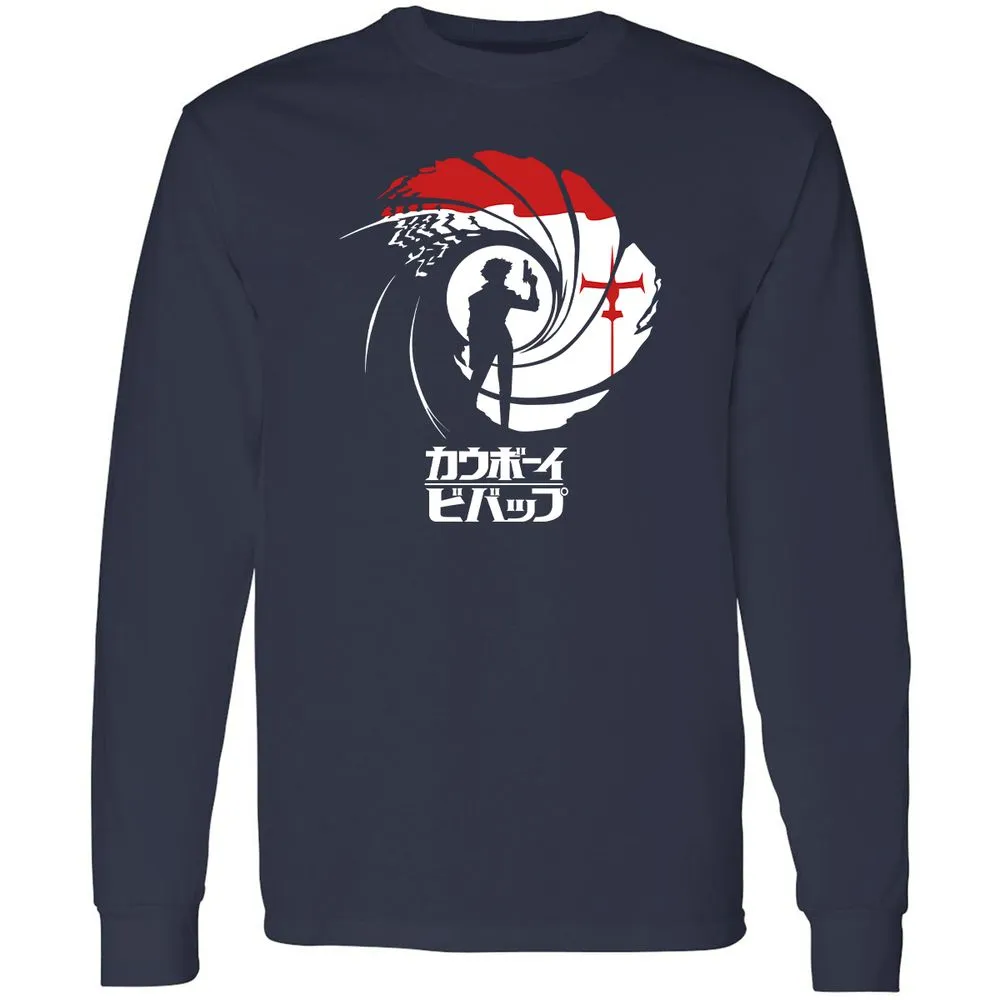 Long Sleeve T-Shirt - LCUDYUJ9 - Navy - 2