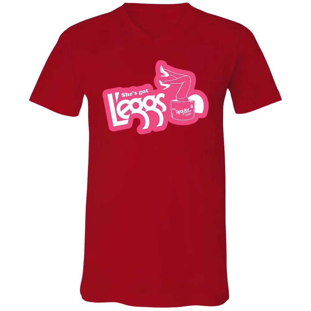Unisex V-Neck T-Shirt - 6LR8ZKR5 - Red - 3