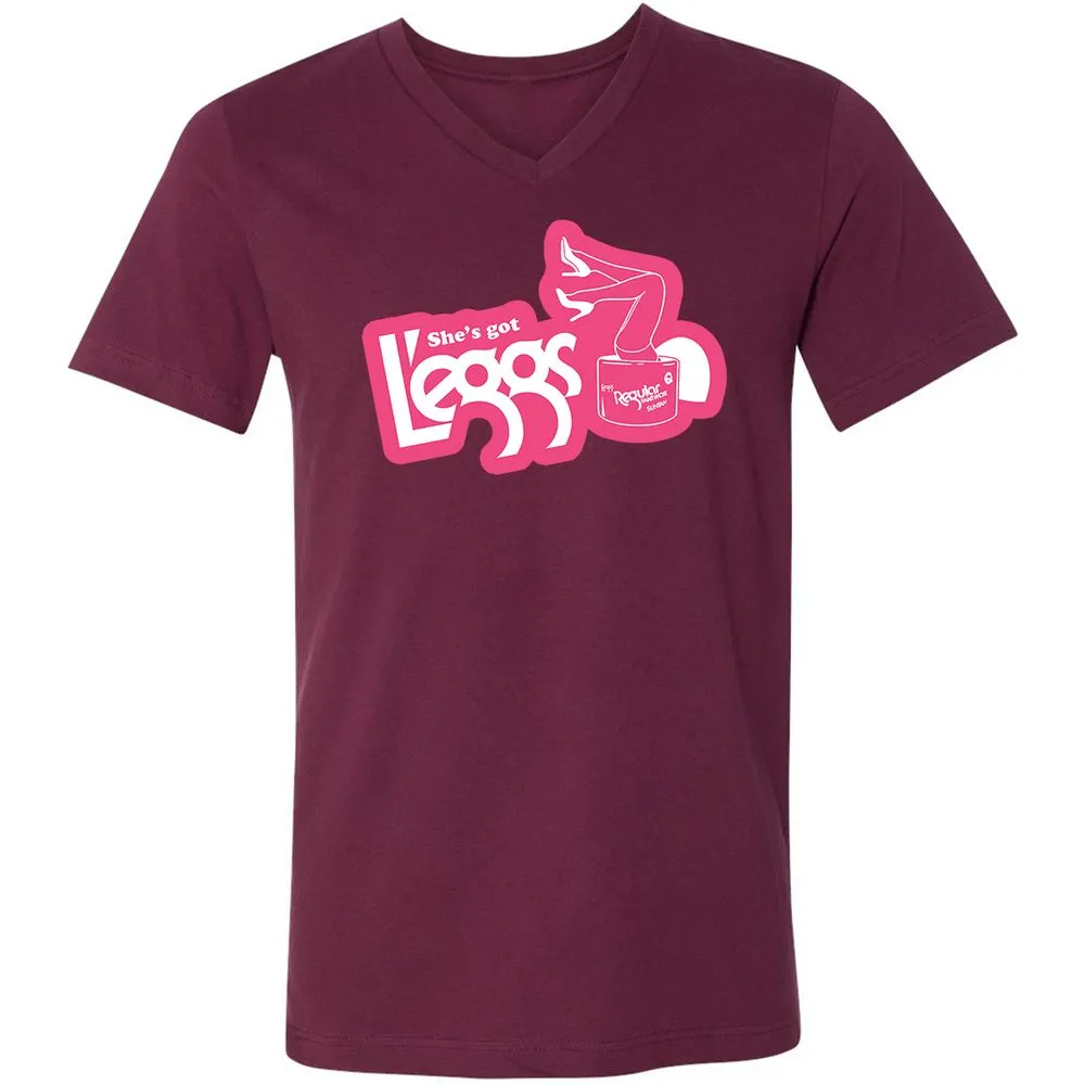 Unisex V-Neck T-Shirt - 6LR8ZKR5 - Maroon - 6