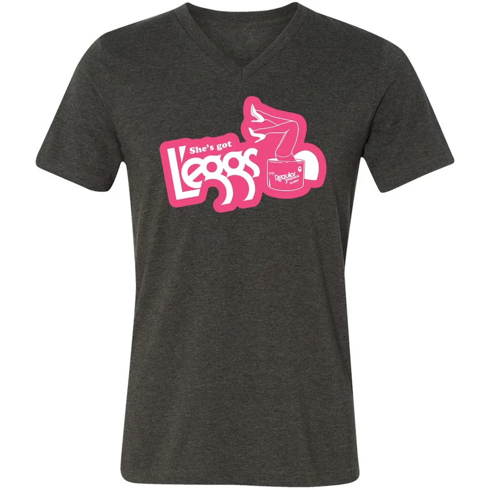 Unisex V-Neck T-Shirt - 6LR8ZKR5 - Dark Grey Heather - 8
