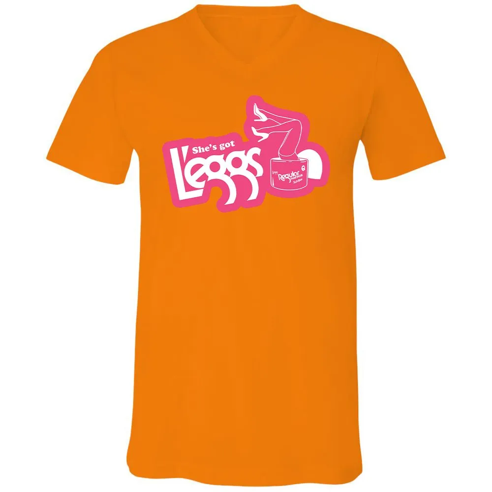 Unisex V-Neck T-Shirt - 6LR8ZKR5 - Orange - 11
