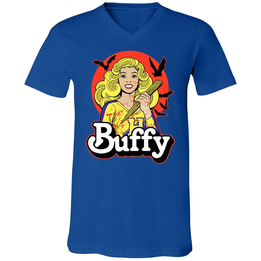 Unisex V-Neck T-Shirt - 5NQ9F77N - True Royal - 4