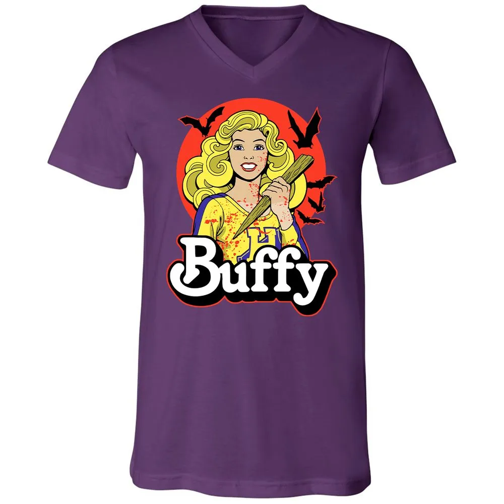 Unisex V-Neck T-Shirt - 5NQ9F77N - Team Purple - 9