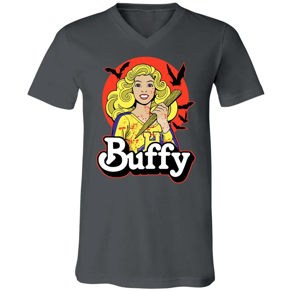 Unisex V-Neck T-Shirt - 5NQ9F77N - Asphalt - 12