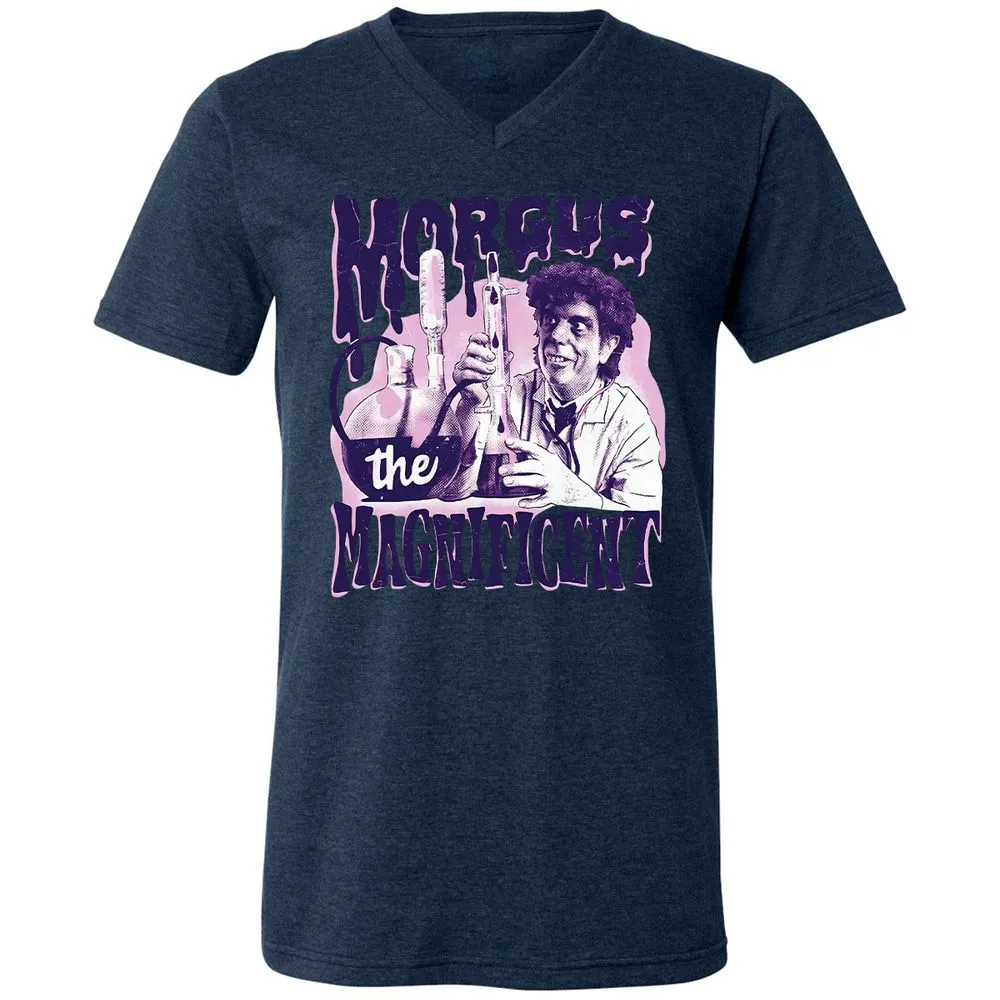 Unisex V-Neck T-Shirt - LPNAFFMB - Heather Navy - 15